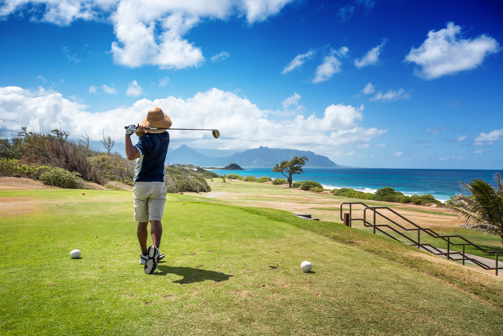 Golfing along the coastline